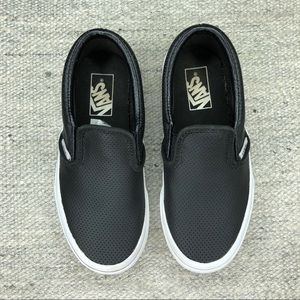 Perforated Leather Little Boy Vans